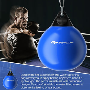 18 Inch 110 Pound Heavy Punching Water Aqua Bag with Adjustable Metal Chain-Blue view 3