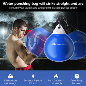 18 Inch 110 Pound Heavy Punching Water Aqua Bag with Adjustable Metal Chain-Blue view 8