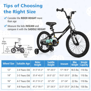18 Inch Kids Bike Adjustable for 4-8 Years Old with Low-Step Frame view 4
