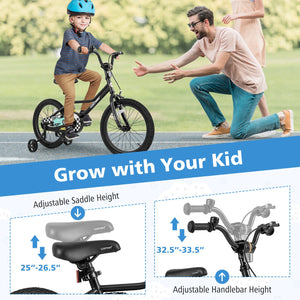 18 Inch Kids Bike Adjustable for 4-8 Years Old with Low-Step Frame view 7