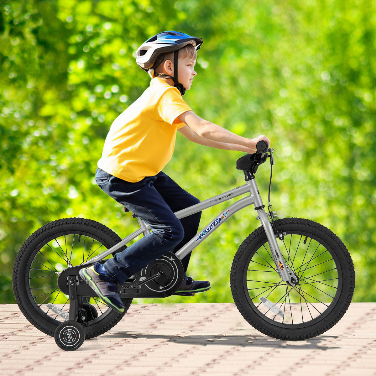 18-Inch Kids Bike Bicycle for Boys Girls 4-8 with High Carbon Steel Frame view 2