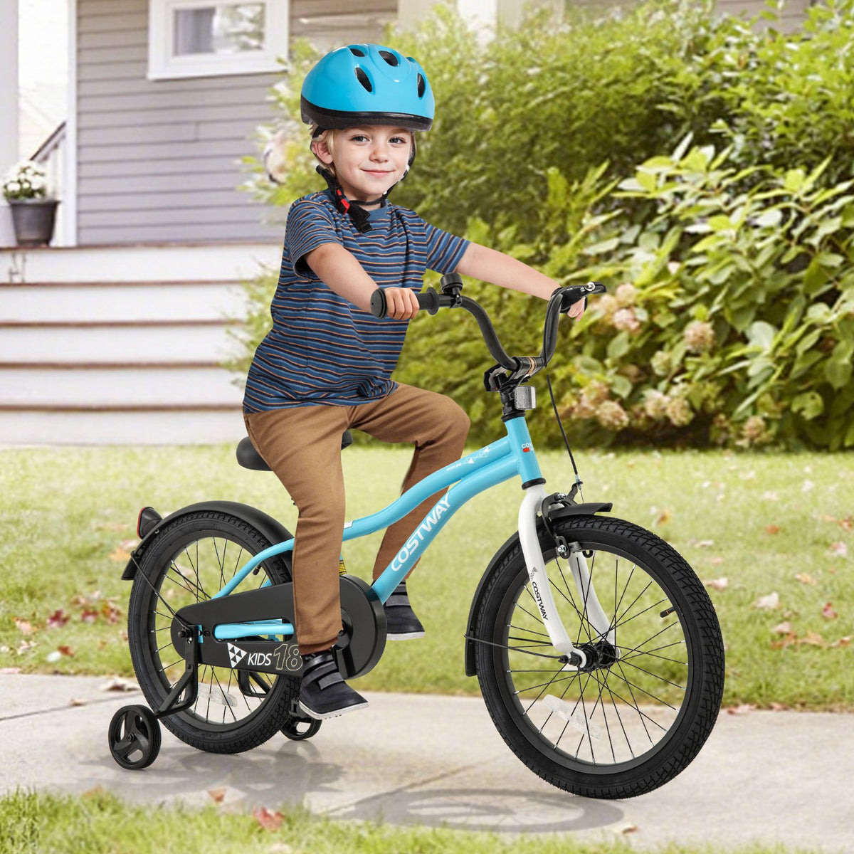 18-Inch Kids Bike for 4-8 Years Old Children Bicycle with Training Wheels view 2