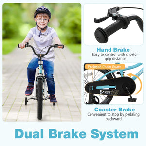 18-Inch Kids Bike for 4-8 Years Old Children Bicycle with Training Wheels view 5