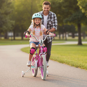 18 Inch Kids Bike for Aged 3-8 Years Old with Adjustable Handlebar Pink- Starlight Wave view 6