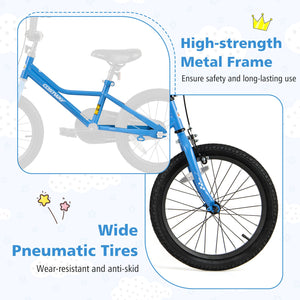 18 Inch Kids Bike with Removable Training Wheels for Aged 4-8 Years Old view 9