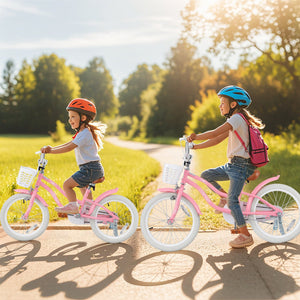 18 Inch Kids Bike with Training Wheels and Basket for Boys Girls 4-8 Years Old-18 inches view 3
