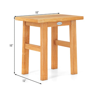18 Inch Teak Shower Bench Spa Bath Stool for Shaving Legs view 2