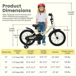 18 Inches Kids Bike Sport Bicycle with Removable Training Wheels view 4