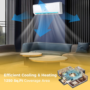 Airtural Series 18000 BTU 21 SEER2 Ductless Mini Split Air Conditioner and Heater 208-230V Energy Star Certified view 5