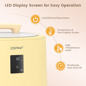 18L Large Towel Warmer with LED Display and Auto Shut off-Yellow view 8
