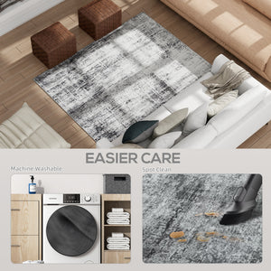 Area Rug for Living Room 5x7, Modern Abstract Machine Washable Rug, Non-Slip Carpet for Bedroom – view 4