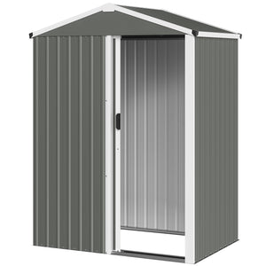 4.5 x 3ft Outdoor Storage Shed, Waterproof Metal Garden Shed with Lockable Door for Backyard, Patio, Lawn – view 8