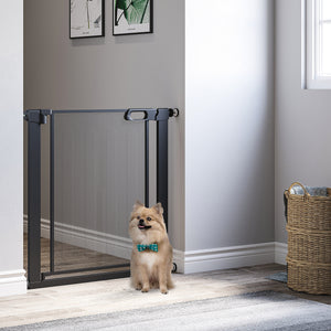 29.5"-32.3" Metal Pet Gate, w/ Auto Closing Door, Double Locking, Dog Gate for Doorways, Stairs, Hallways – view 7