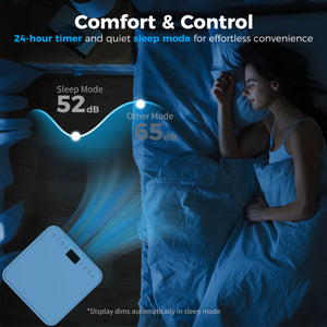 10000 BTU Portable Air Conditioner with Fan & Dehumidifier Mode, Quiet AC Unit with Remote Control, 24-Hour Timer, White