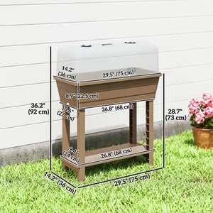 41L Self Watering Raised Garden Bed w/ Ventilation Transparent Lid Greenhouse – view 9