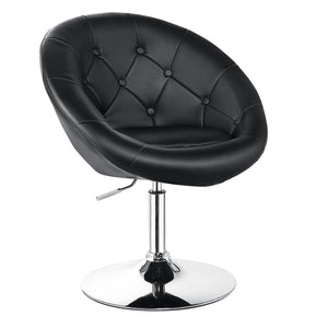 1 Piece Adjustable Modern Swivel Round Tufted-Black view 8