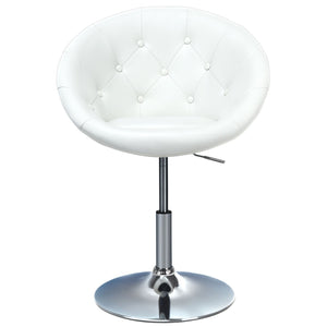 1 Piece Adjustable Modern Swivel Round Tufted-White view 7