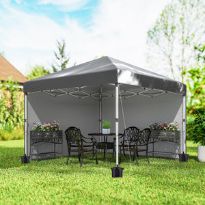 10' x 10' Pop Up Canopy with Sidewalls, Roller Bag, Height Adjustable Instant Tent for Outdoor, Garden – view 14