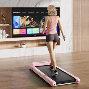 2.25 HP Walking Pad with LED Display and Remote Control-Pink view 2