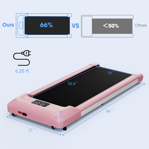 2.25 HP Walking Pad with LED Display and Remote Control-Pink view 5