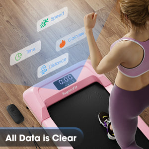 2.25 HP Walking Pad with LED Display and Remote Control-Pink view 7