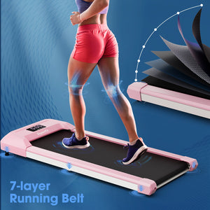 2.25 HP Walking Pad with LED Display and Remote Control-Pink view 8