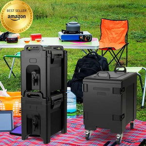 2.5 Gallon Insulated Beverage Server Dispenser-Black view 2
