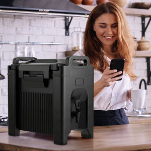 2.5 Gallon Insulated Beverage Server Dispenser-Black view 3