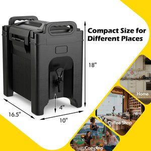 2.5 Gallon Insulated Beverage Server Dispenser-Black view 4