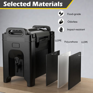 2.5 Gallon Insulated Beverage Server Dispenser-Black view 6