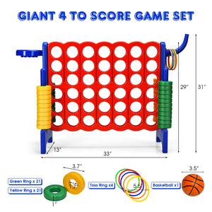 2.5 Feet 4-to-Score Giant Game Set-Blue view 4
