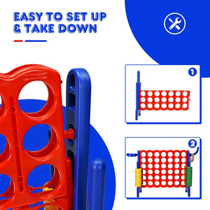 2.5 Feet 4-to-Score Giant Game Set-Blue view 5