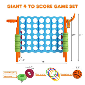 2.5ft 4-to-Score Giant Game Set-Orange view 4