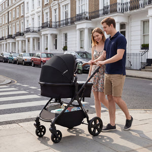 2-in-1 Convertible Baby Stroller with Car Seat Adapters-Black view 3