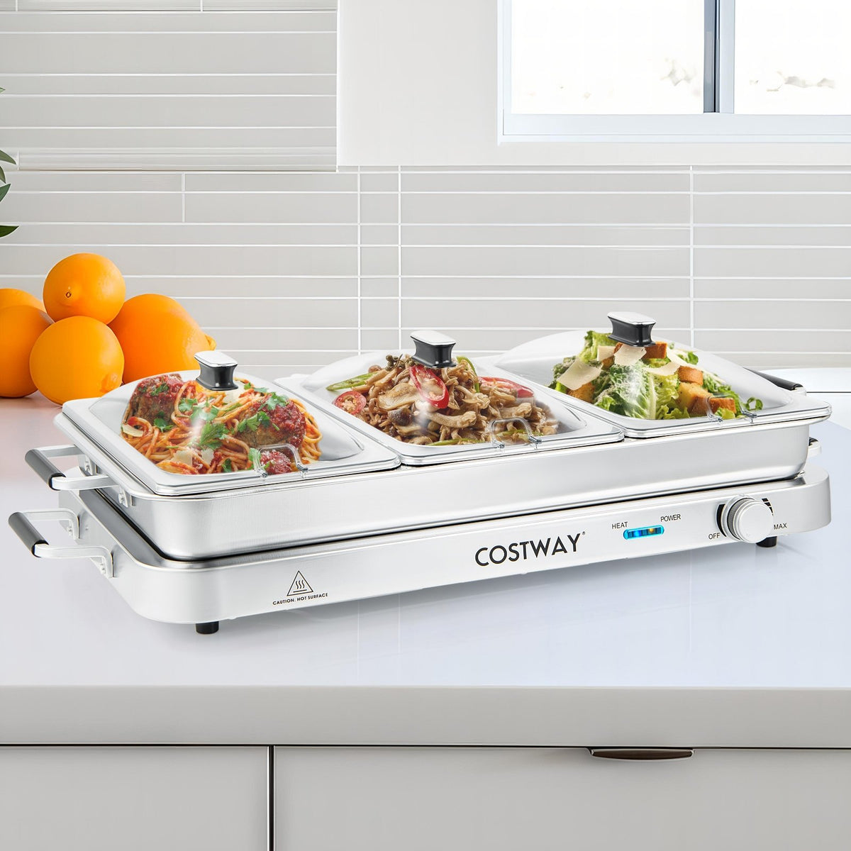 2 in 1 Electric Warming Tray with Temperature Control view 2