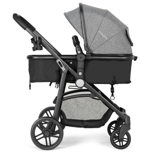 2 in 1 Foldable Pushchair Newborn Infant Baby Stroller-Gray view 4
