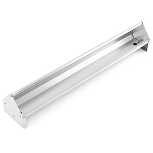 Metal Chicken Feeder Chicken Feeding Trough with Drainage Holes-Silver view 4
