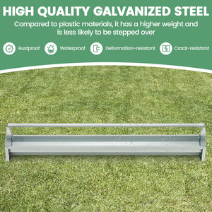 Metal Chicken Feeder Chicken Feeding Trough with Drainage Holes-Silver view 8
