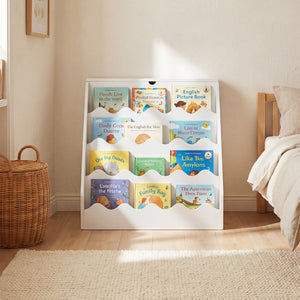 2-In-1 Kids Bookshelf & Toy Storage Organizer-White view 3