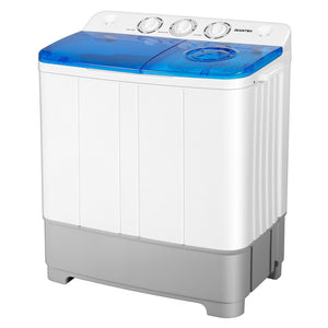 2-in-1 Portable 22lbs Capacity Washing Machine with Timer Control-Blue view 4