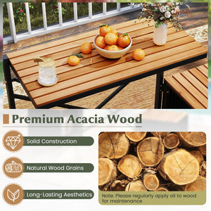 2-in-1 Transforming Picnic Table and Chairs Set with Storage view 8