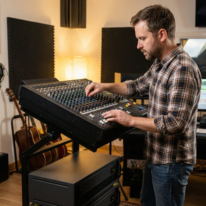 2 Layer Professional Audio Rack Mount with Adjustable Crossbars view 3