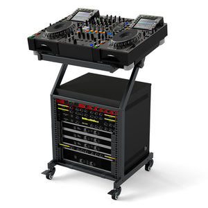 2 Layer Professional Audio Rack Mount with Adjustable Crossbars view 4