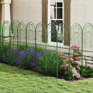 2 Pack 71 x 20 Inch Metal Garden Trellis Rustproof Plant Support for Climbing Plants-Green view 3