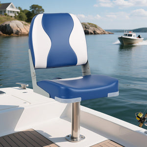 2-Pack Boat Seats with Thick Sponge Padding-Blue view 5