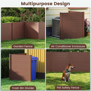 2 Panels 48 x 48 Inch Air Conditioner Trash Can Pool Equipment Enclosure-Brown view 8