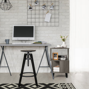 2 Pieces Wooden Modern Nightstand Set with Legs for Living Room view 6