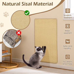 4 Pieces Cat Scratcher Mat Set 32, x 20 Inch Pads for Cats view 7