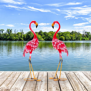 2-Piece Flamingo Garden Statue Set view 2