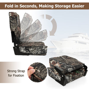 2-Piece Folding Boat Seat Set with Sponge Padding-Camouflage view 6
